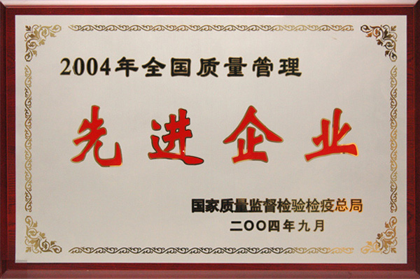 2004年全国质量管理先进企业